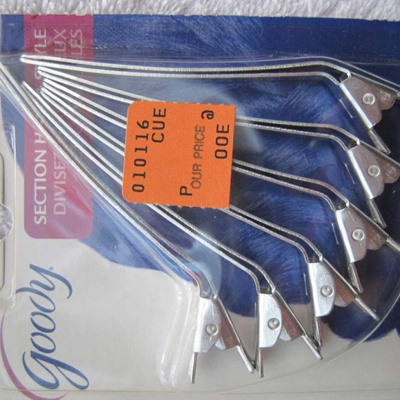 6 Goody Metal Sectioning Styling Hair Clips Section Style Secure Classic Dye - Picture 9 of 15